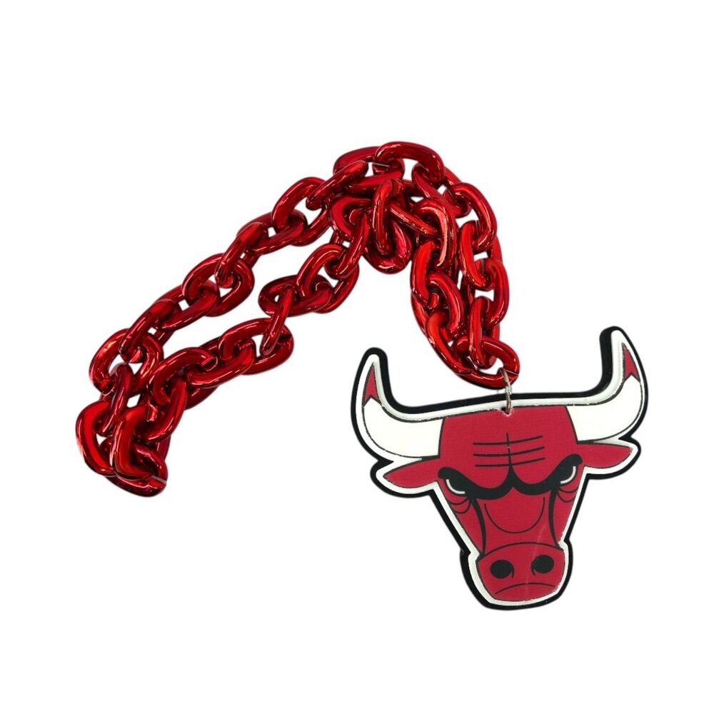Chicago Bulls Fan chain Necklace extra large NBA basketball